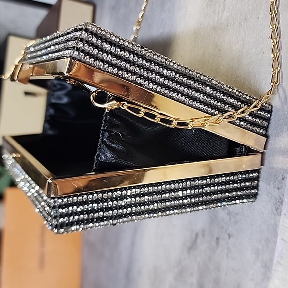 Rhinestone Boom box crossbody/ clutch bag - Picture 10 of 14